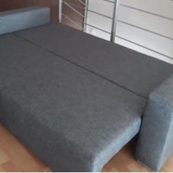 Καναπές που γίνεται διπλό κρεβάτι και μπαούλο,  (2,20χ0,85χ0,70) σε χρώμα του πάγου