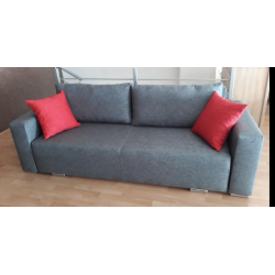 Καναπές που γίνεται διπλό κρεβάτι και μπαούλο,  (2,20χ0,85χ0,70) σε χρώμα του πάγου