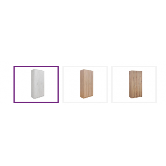 Ντουλάπα δίφυλλη F2  POL (1,00x2,22x0,52) με σπαστή  πόρτα (φυσούνα)