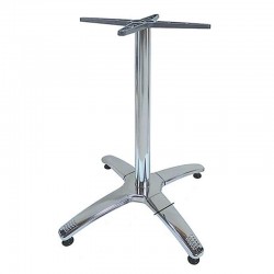 ROMAN 4ΝΥΧΗ 63X63X72εκ.(Σ/Ρ)ΒΑΣΗ ΑΛΟΥΜ./INOX ΜΕ ΡΕΓ/ΡΟΥΣ
