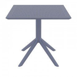 SKY DARK GREY 80X80X74εκ. ΤΡΑΠΕΖΙ ΠΟΛ/ΝΙΟΥ