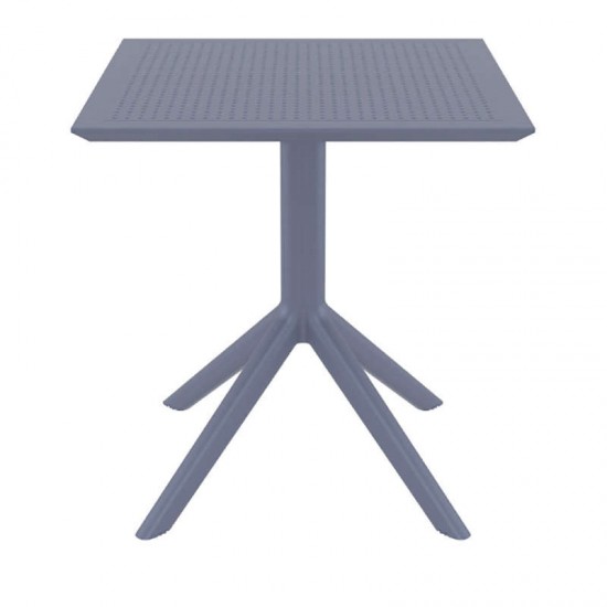 SKY DARK GREY 70X70X74εκ. ΤΡΑΠΕΖΙ ΠΟΛ/ΝΙΟΥ