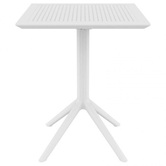 SKY WHITE 60Χ60X74εκ. ΤΡΑΠΕΖΙ ΠΤΥΣ/ΝΟ ΠΟΛ/ΝΙΟΥ