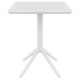 SKY WHITE 60Χ60X74εκ. ΤΡΑΠΕΖΙ ΠΤΥΣ/ΝΟ ΠΟΛ/ΝΙΟΥ