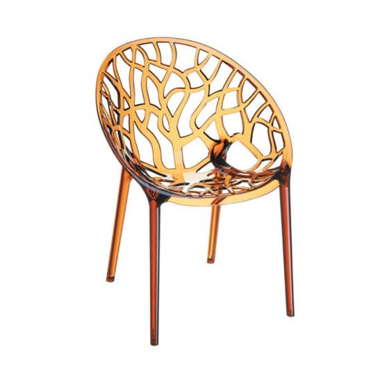 CRYSTAL AMBER TRANSP.(Σ4)ΠΟΛΥΘΡΟΝΑ 59Χ60Χ80εκ.