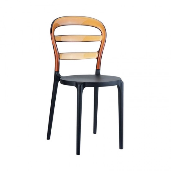 BIBI BLACK/AMBER TRANSP. ΚΑΡΕΚΛΑ 42X50X85εκ.