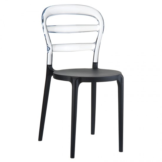 BIBI BLACK/CLEAR TRANSP. ΚΑΡΕΚΛΑ 42X50X85εκ.
