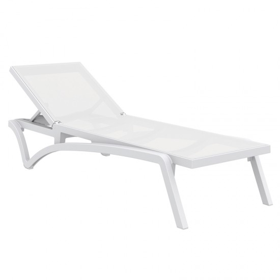 PACIFIC ΞΑΠΛΩΣΤΡΑ WHITE/WHITE ΠΟΛ/ΝΙΟΥ 193X68X35εκ.