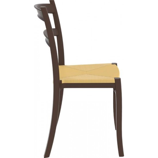 TIFFANY S DARK BROWN ΚΑΡΕΚΛΑ ΠΟΛ/ΝΙΟΥ 45Χ51Χ85εκ.