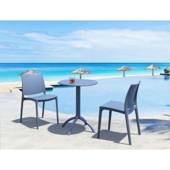 OCTOPUS Φ60Χ75εκ. DARK GREY ΤΡΑΠΕΖΙ ΠΟΛ/ΝΙΟΥ