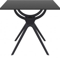 AIR ΤΡΑΠΕΖΙ 80Χ80Χ74εκ. BLACK LAMINATE 12mm