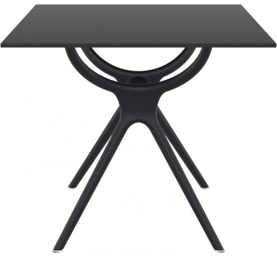 AIR ΤΡΑΠΕΖΙ 80Χ80Χ74εκ. BLACK LAMINATE 12mm