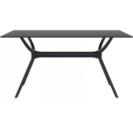 AIR ΤΡΑΠΕΖΙ 140Χ80Χ74εκ. BLACK LAMINATE 12mm