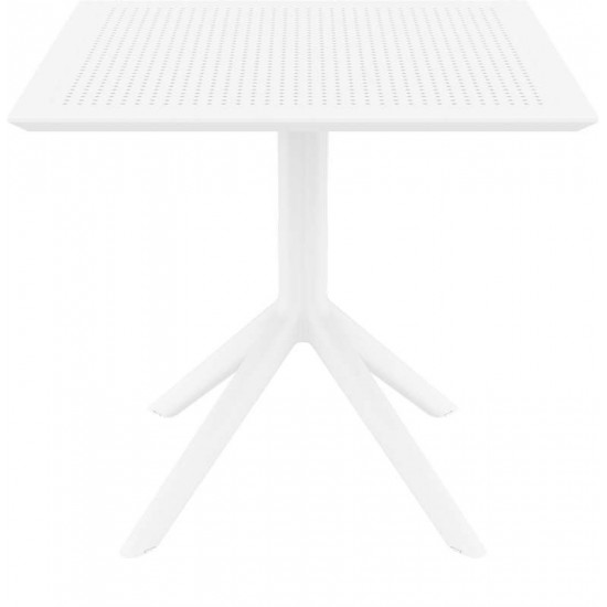 SKY WHITE 80X80X74εκ. ΤΡΑΠΕΖΙ ΠΟΛ/ΝΙΟΥ