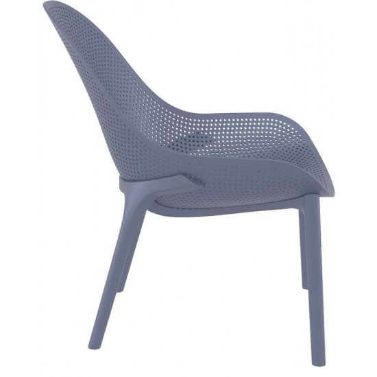SKY LOUNGE DARK GREY ΠΟΛΥΘΡΟΝΑ ΠΟΛ/ΝΙΟΥ 60X71X83εκ.