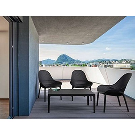 SKY LOUNGE DARK GREY ΠΟΛΥΘΡΟΝΑ ΠΟΛ/ΝΙΟΥ 60X71X83εκ.