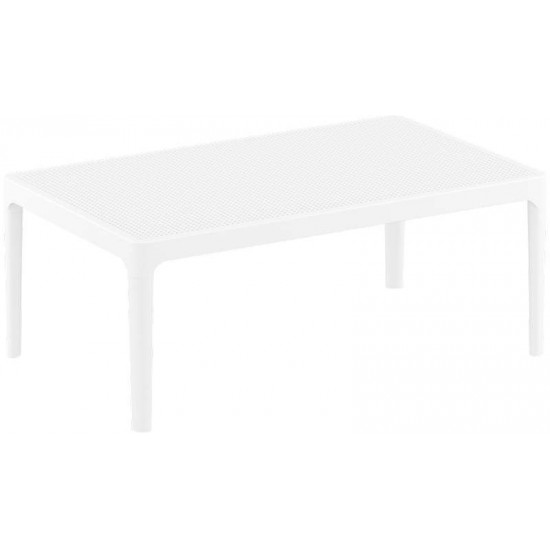 SKY WHITE 100Χ60Χ40εκ. ΤΡΑΠΕΖΙ ΠΟΛ/ΝΙΟΥ