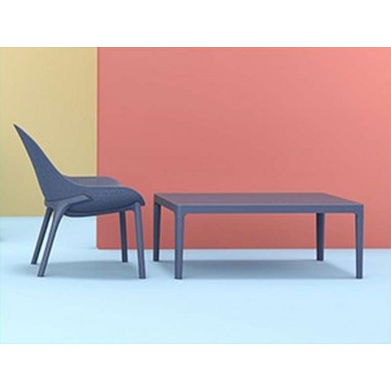 SKY DARK GREY 100Χ60Χ40εκ. ΤΡΑΠΕΖΙ ΠΟΛ/ΝΙΟΥ