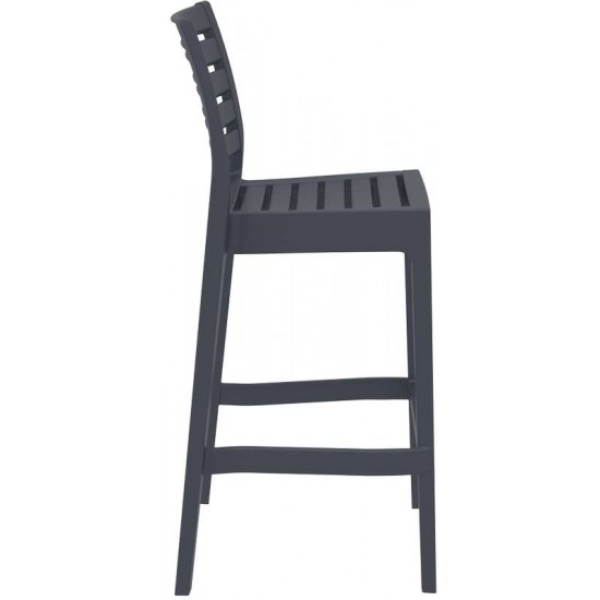 ARES ΣΚΑΜΠΟ ΜΠΑΡ75εκ. DARK GREY ΠΟΛ/ΝΙΟΥ 45Χ51Χ108εκ.