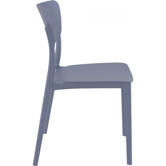 MONNA DARK GREY ΚΑΡΕΚΛΑ ΠΟΛ/ΝΙΟΥ 45Χ53Χ82εκ.