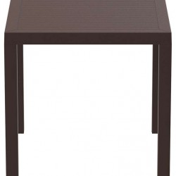 ARES ΤΡΑΠΕΖΙ 80Χ80Χ75εκ. BROWN ΠΟΛ/ΝΙΟΥ
