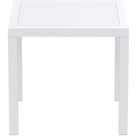 ARES ΤΡΑΠΕΖΙ 80Χ80Χ75εκ. WHITE ΠΟΛ/ΝΙΟΥ