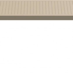 ARES ΤΡΑΠΕΖΙ 140Χ80Χ75εκ. TAUPE ΠΟΛ/ΝΙΟΥ
