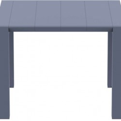 VEGAS DARK GREY 100X100/140Χ75εκ. ΕΠΕΚΤ. ΤΡΑΠΕΖΙ ΠΟΛ/ΝΙΟΥ