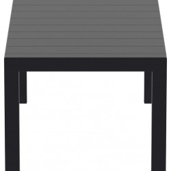 VEGAS BLACK 100X180/220Χ75εκ. ΕΠΕΚΤ.ΤΡΑΠΕΖΙ ΠΟΛ/ΝΙΟΥ