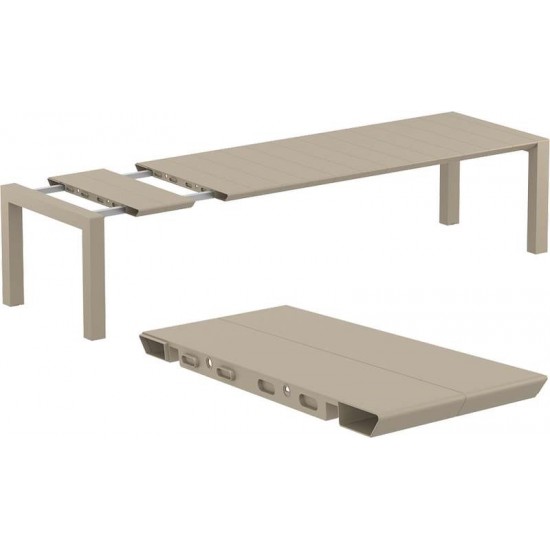 VEGAS TAUPE 100X260/300Χ75εκ. ΕΠΕΚΤ.ΤΡΑΠΕΖΙ ΠΟΛ/ΝΙΟΥ