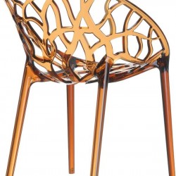 CRYSTAL AMBER TRANSP.(Σ4)ΠΟΛΥΘΡΟΝΑ 59Χ60Χ80εκ.