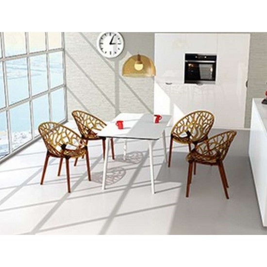 CRYSTAL AMBER TRANSP.(Σ4)ΠΟΛΥΘΡΟΝΑ 59Χ60Χ80εκ.