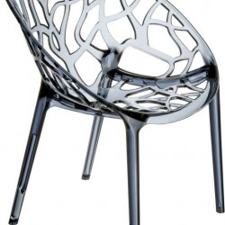 CRYSTAL BLACK TRANSP. ΠΟΛΥΘΡΟΝΑ 59Χ60Χ80εκ.