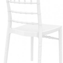 CHIAVARI GLOSSY WHITE(Σ4)KAPEKΛA 45X51X91εκ.