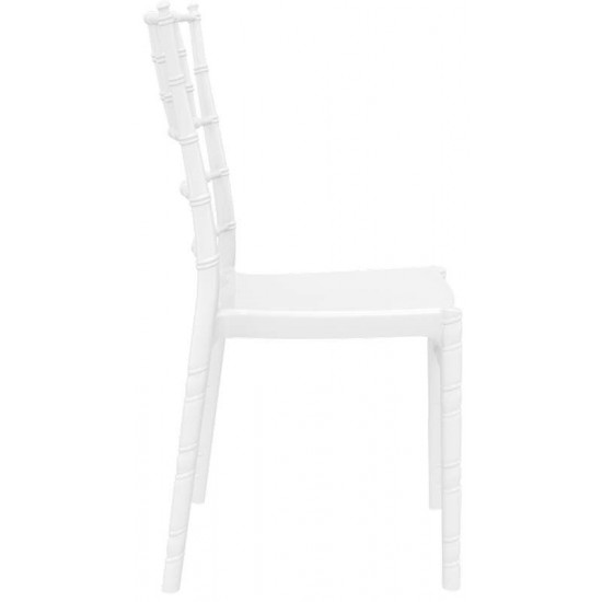 CHIAVARI GLOSSY WHITE(Σ4)KAPEKΛA 45X51X91εκ.