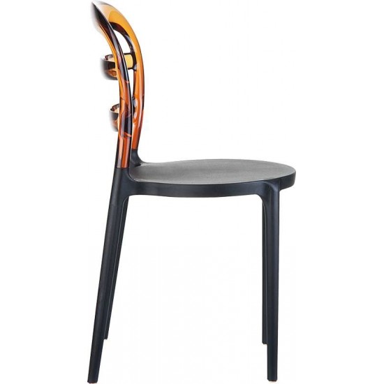 BIBI BLACK/AMBER TRANSP. ΚΑΡΕΚΛΑ 42X50X85εκ.