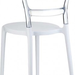 BIBI WHITE/CLEAR TRANSP. ΚΑΡΕΚΛΑ 42X50X85εκ.