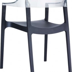 CARMEN BLACK/CLEAR ΠΟΛΥΘΡΟΝΑ 49X53X79εκ.