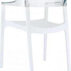 CARMEN WHITE/CLEAR ΠΟΛΥΘΡΟΝΑ 49X53X79εκ.