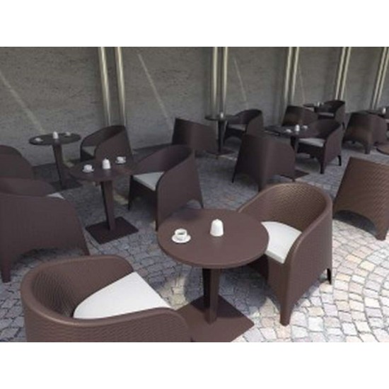 ARUBA BROWN ΠΟΛΥΘΡΟΝΑ ΠΟΛ/ΝΙΟΥ 74X75X80εκ.