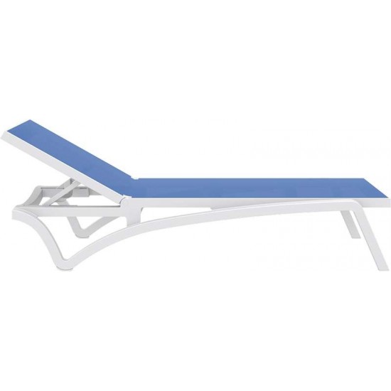 PACIFIC ΞΑΠΛΩΣΤΡΑ WHITE/BLUE ΠΟΛ/ΝΙΟΥ 193X68X35εκ.