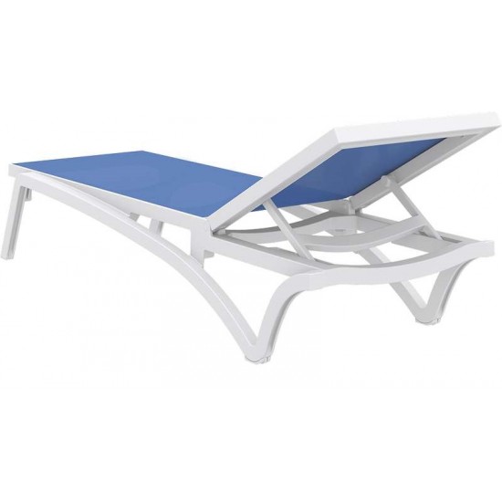 PACIFIC ΞΑΠΛΩΣΤΡΑ WHITE/BLUE ΠΟΛ/ΝΙΟΥ 193X68X35εκ.