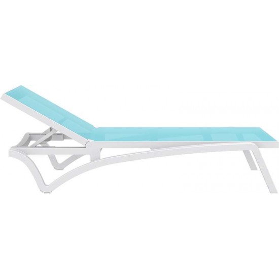 PACIFIC ΞΑΠΛΩΣΤΡΑ WHITE/TURQUOISE ΠΟΛ/ΝΙΟΥ 193X68X35εκ.