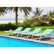PACIFIC ΞΑΠΛΩΣΤΡΑ WHITE/TURQUOISE ΠΟΛ/ΝΙΟΥ 193X68X35εκ.