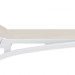 PACIFIC ΞΑΠΛΩΣΤΡΑ WHITE/TAUPE ΠΟΛ/ΝΙΟΥ 193X68X35εκ.