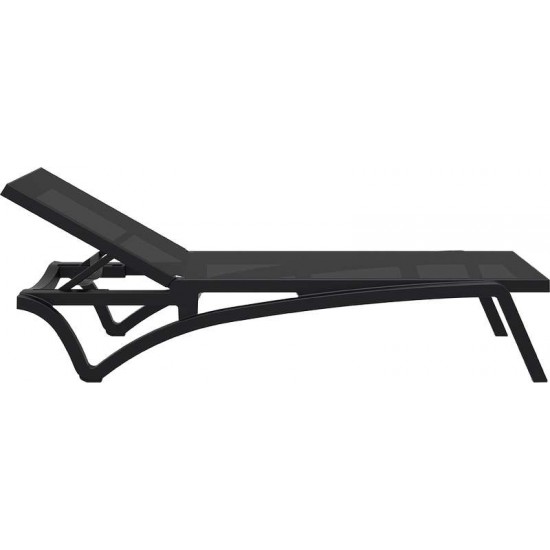 PACIFIC ΞΑΠΛΩΣΤΡΑ BLACK/BLACK ΠΟΛ/ΝΙΟΥ 193X68X35εκ.