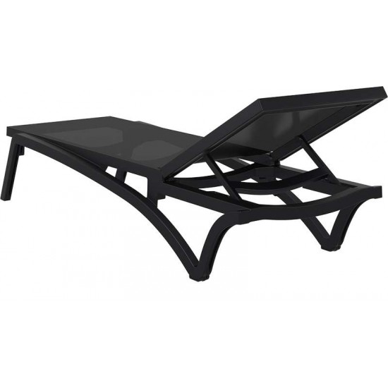 PACIFIC ΞΑΠΛΩΣΤΡΑ BLACK/BLACK ΠΟΛ/ΝΙΟΥ 193X68X35εκ.