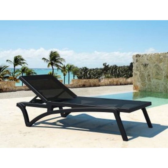 PACIFIC ΞΑΠΛΩΣΤΡΑ BLACK/BLACK ΠΟΛ/ΝΙΟΥ 193X68X35εκ.