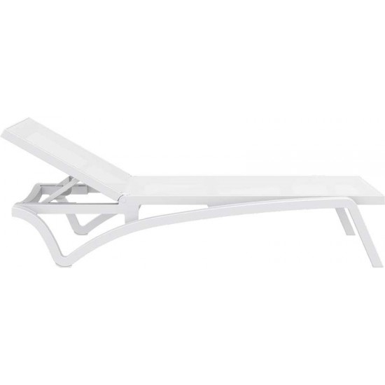 PACIFIC ΞΑΠΛΩΣΤΡΑ WHITE/WHITE ΠΟΛ/ΝΙΟΥ 193X68X35εκ.