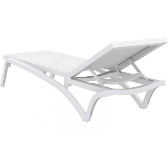 PACIFIC ΞΑΠΛΩΣΤΡΑ WHITE/WHITE ΠΟΛ/ΝΙΟΥ 193X68X35εκ.